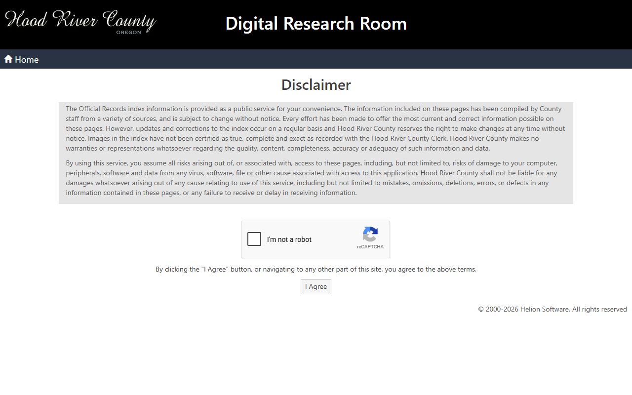 Hood River County Court records Digital Research Room