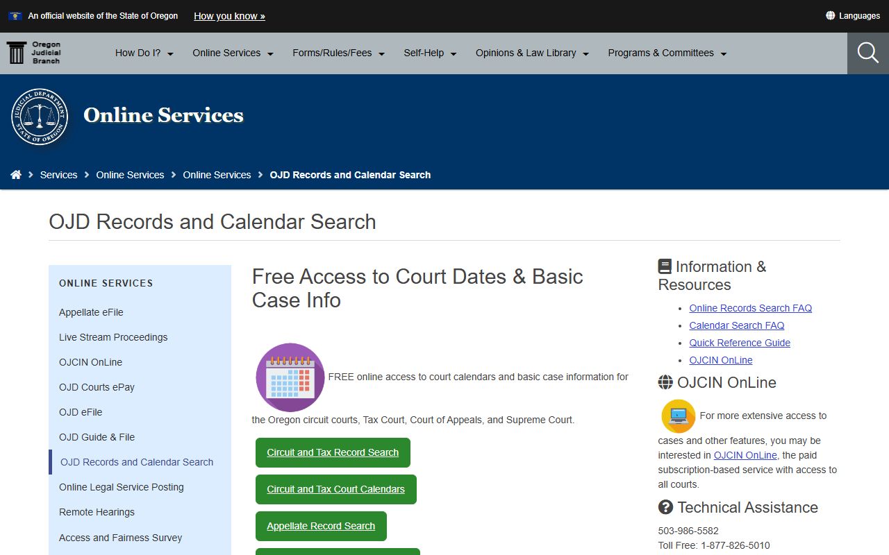 Hood River County Court records Oregon records and calendars search
