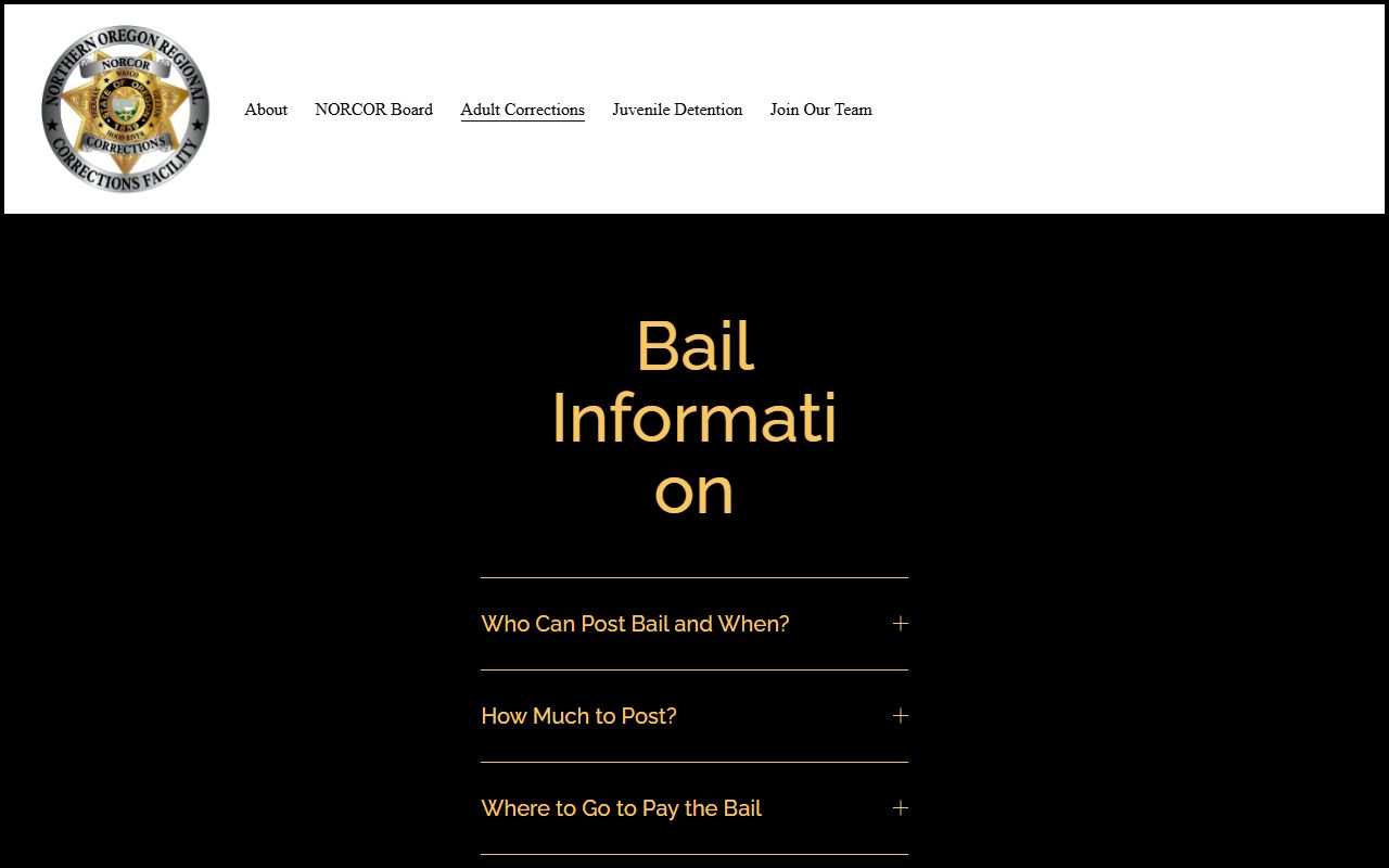 Hood River County warrant records NORCOR bail information